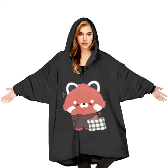 Sleepy Red Panda Blanket Hoodies