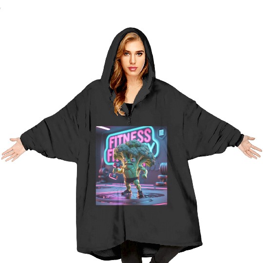 Cartoon Broccoli Gym Blanket Hoodies