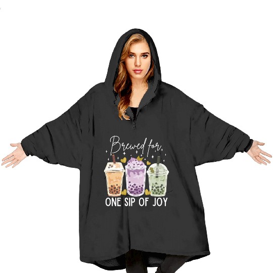 Boba tea lover Blanket Hoodies