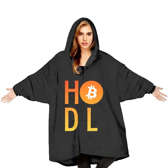 HODL Bitcoin Minimalist Art Blanket Hoodies