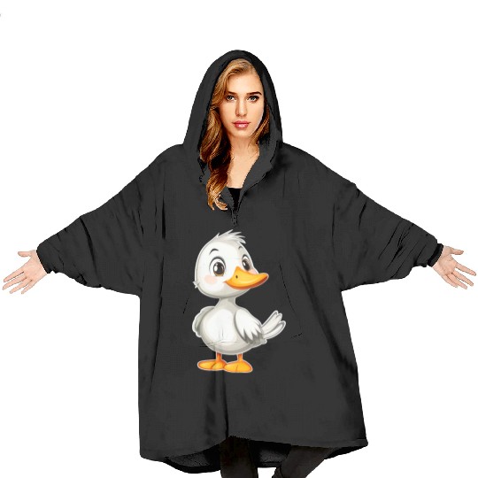 White duck Blanket Hoodies