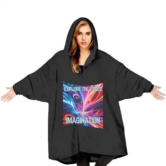 Surreal Spectrum - Explore the edges of imaginatio Blanket Hoodies