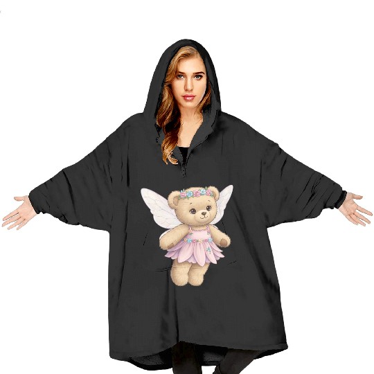 Teddy bear fairy Blanket Hoodies