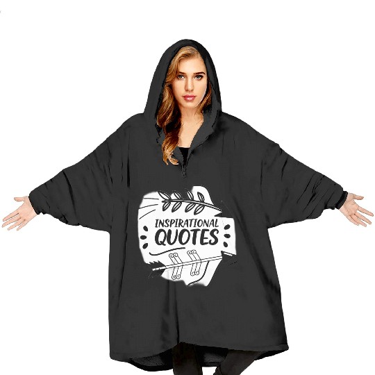 Rise & Grind – Motivational Quote Blanket Hoodies
