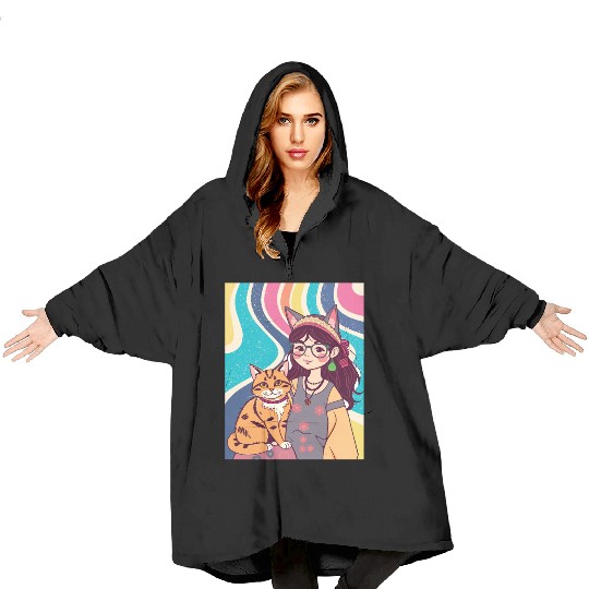 CAT MOM Blanket Hoodies