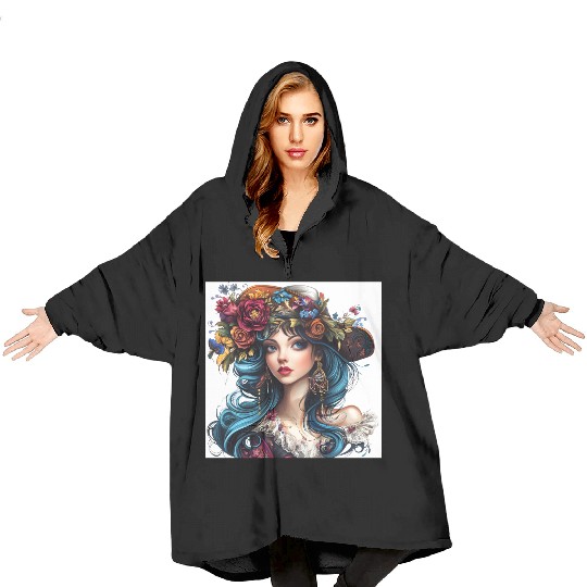 Floral Bohemian Beauty Blanket Hoodies