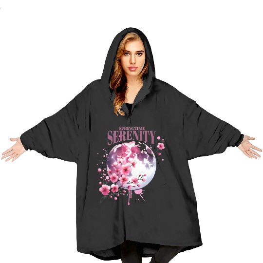 Springtime Serenity - Spring Design Blanket Hoodies