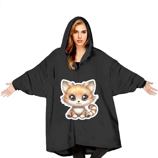 Kawaii Cat Blanket Hoodies