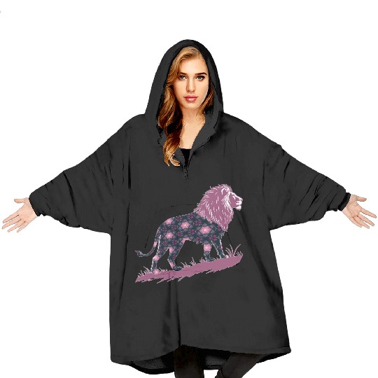Star of David Pattern 20 Lion of Judah Blanket Hoodies
