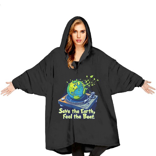 Sticker - Save the Earth – Feel the Beat of Nature Blanket Hoodies