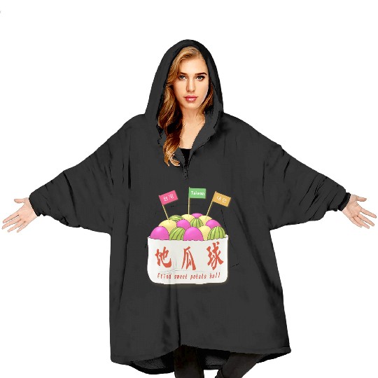 Taiwan food _Fried sweet potato ball Blanket Hoodies