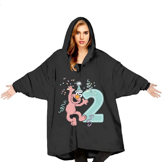 Sesame Street Birthday Design With Elmo Two Years Blanket Hoodies