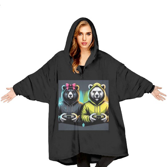 Gamer Bears Blanket Hoodies