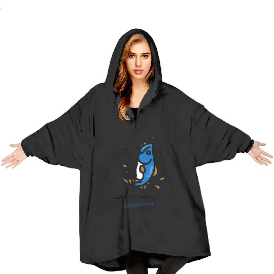 Retirement Plan Catch Fish Blanket Hoodies