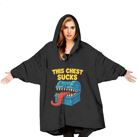 Medieval Knight, Wizard and Monster Blanket Hoodies