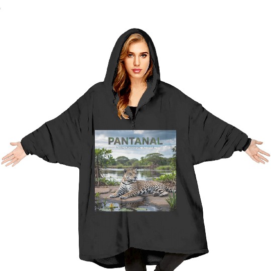 Pantanal Jaguar – Wild Beauty of Brazil Blanket Hoodies