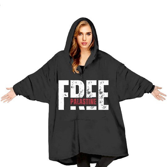 Free Palestine – Solidarity Statement Blanket Hoodies