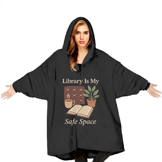 Library Nerd Book Lover Introvert Quiet Life Blanket Hoodies
