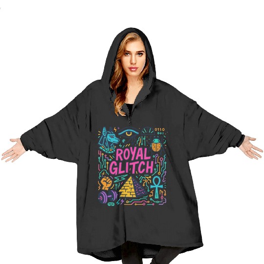 ROYAL GLITCH – Doodle Edition Blanket Hoodies