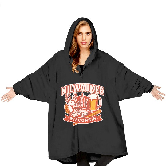 Milwaukee Wisconsin Blanket Hoodies