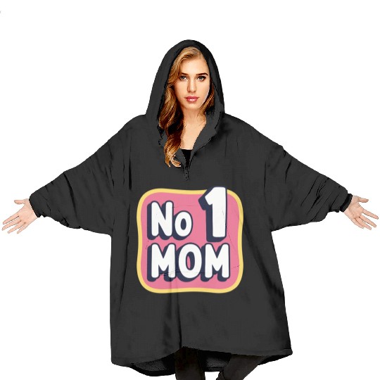 Number 1 Mom - Colorful & Loving Mother's Day Blanket Hoodies