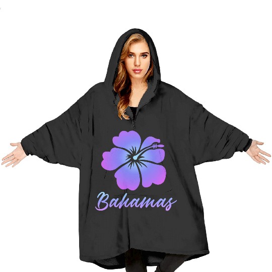 Bahamas Hibiscus Blanket Hoodies