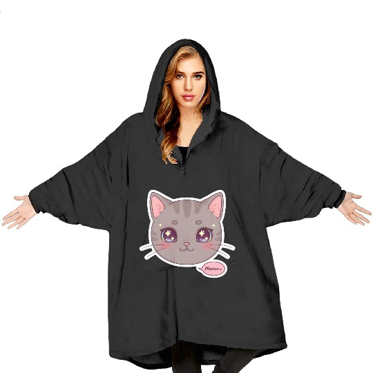 Kawaii Cat – Ultimate Cute Cat Aesthetic Blanket Hoodies