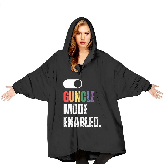 Guncle (Gay Uncle) Guncle Day mode enabled on/off Blanket Hoodies