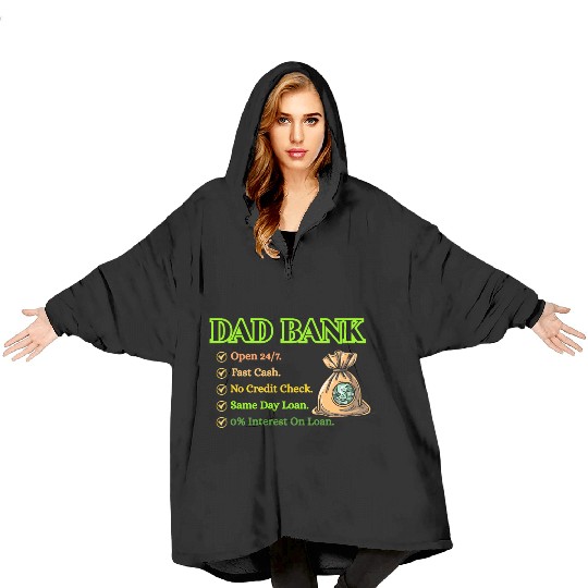 Bank Of Dad Blanket Hoodies