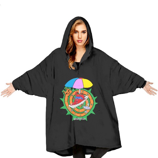 Tropical Heart Relaxation Illustration Blanket Hoodies