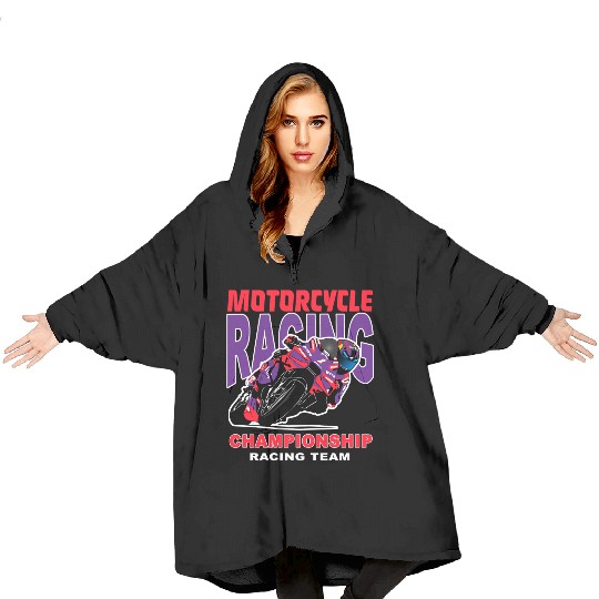 Motorcycle Racing - Superbike Blanket Hoodies