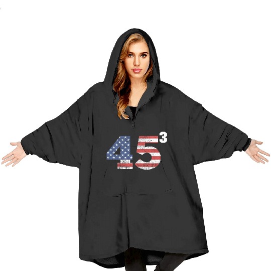 Trump 2028 45³ President Trump '28 45 Cubed45³ swe Blanket Hoodies