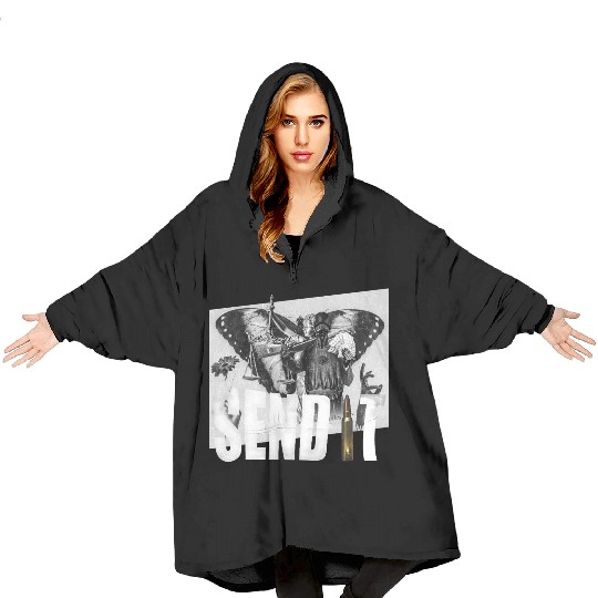 Send lawyers guns and money Blanket Hoodies