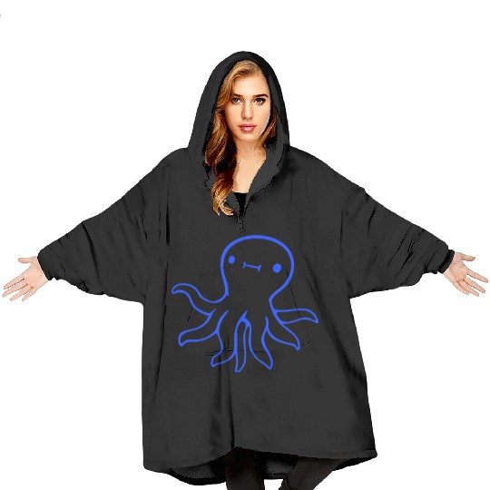 Octopus squid tentacle cephalopod cute sweet comic Blanket Hoodies