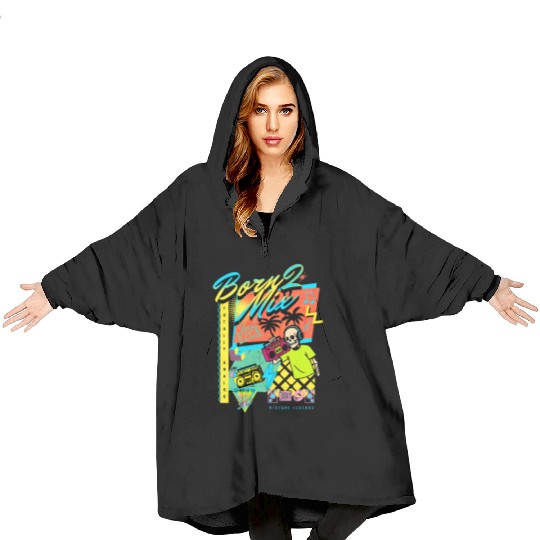 Born 2 Mix 90s Nostalgia Design Blanket Hoodies