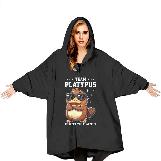 Funny Team Platypus Respect The Platypus Cool Blanket Hoodies