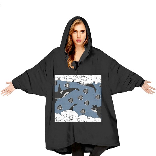 Orca Galaxy Patrol Blanket Hoodies