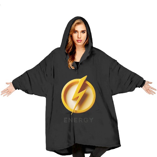 Minimalist Energy Lightning Bolt Cap Design Blanket Hoodies