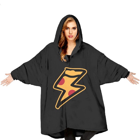 Pizza Bolt Blanket Hoodies