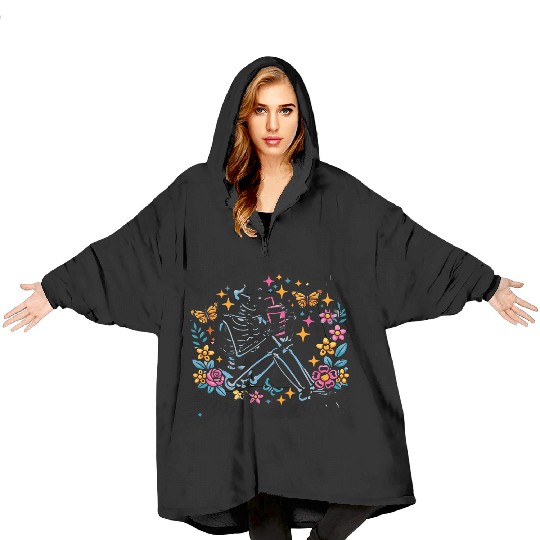 Anxiety is Chronic Funny Sarcastic Blanket Hoodies