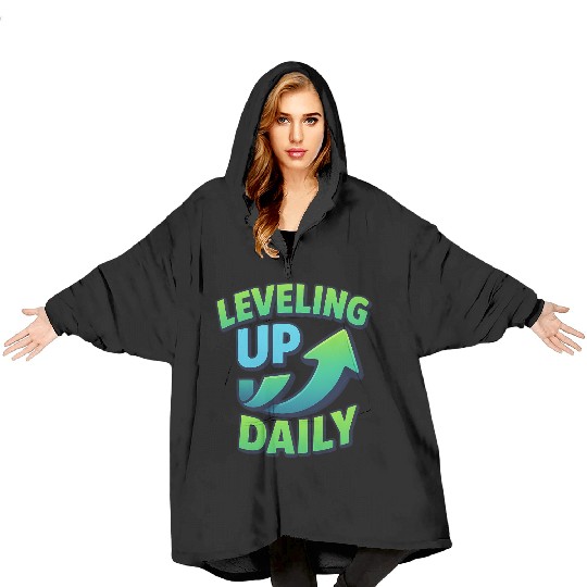 Level Up Daily – Gamer Mindset Streetwear Blanket Hoodies