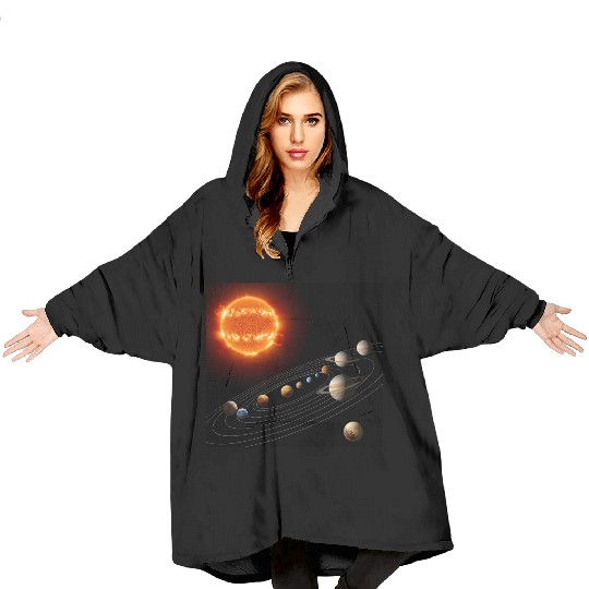 Sun and Planets Blanket Hoodies