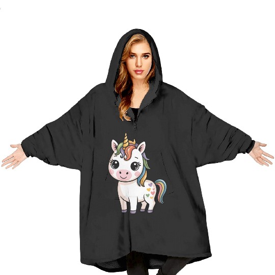 Believe in Magic – Cute Rainbow Unicorn Fantasy Blanket Hoodies