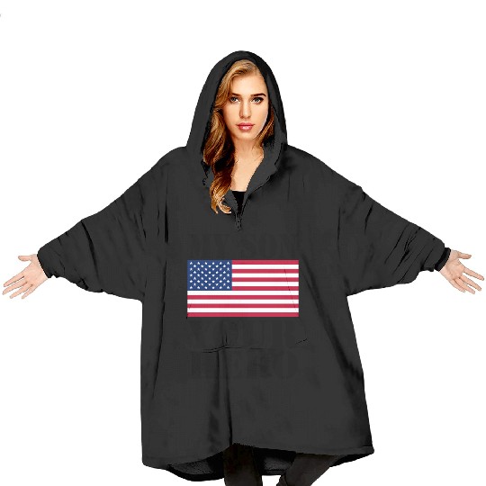 MY SON YOUR HERO AMERICAN FLAG US ARMED FORCES Blanket Hoodies
