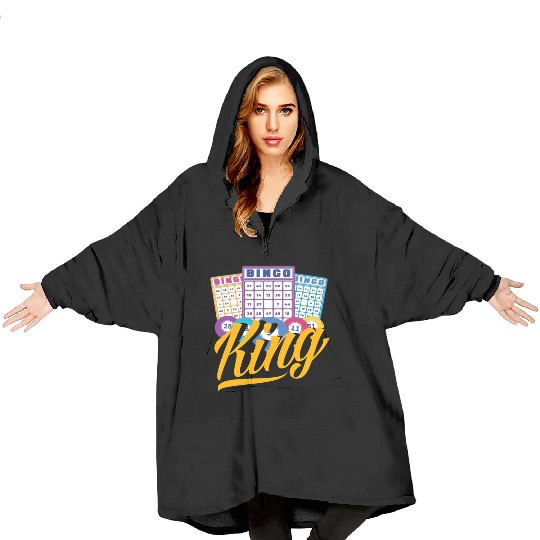 Bingo King Bingo Player Fun Vibes Blanket Hoodies