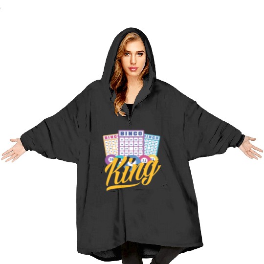 Bingo King Bingo Player Fun Vibes Blanket Hoodies