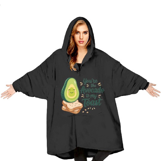Avocado Toast Pun Design Blanket Hoodies