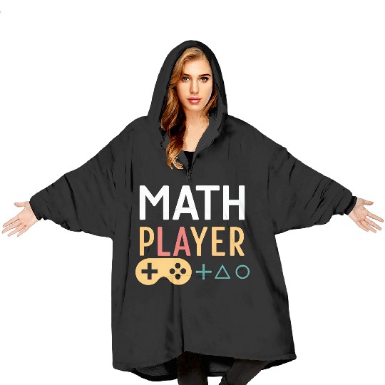 Math Gamer Player – Video Game Style Math Design Blanket Hoodies