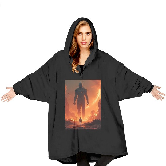 Giant Alien Overwatch Scene Blanket Hoodies
