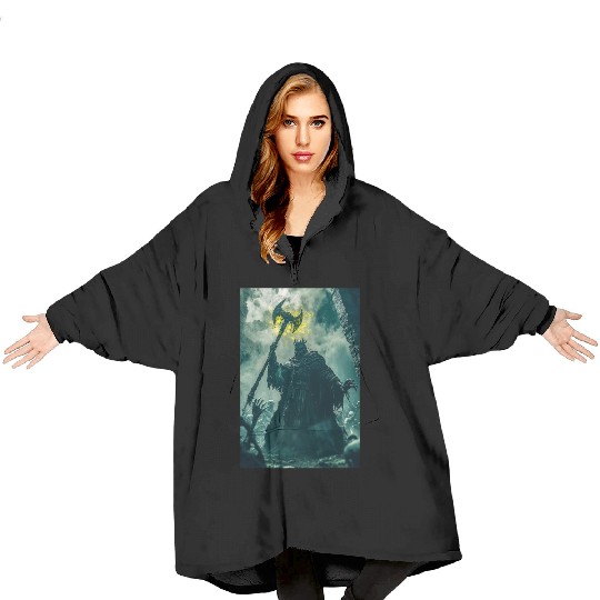 Dark Necromancer Rises Blanket Hoodies
